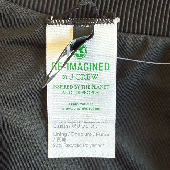 NWT J.Crew Ribbed Cross-Front Cheeky Bikini Bottom Black Size 3X - Picture 6 of 10